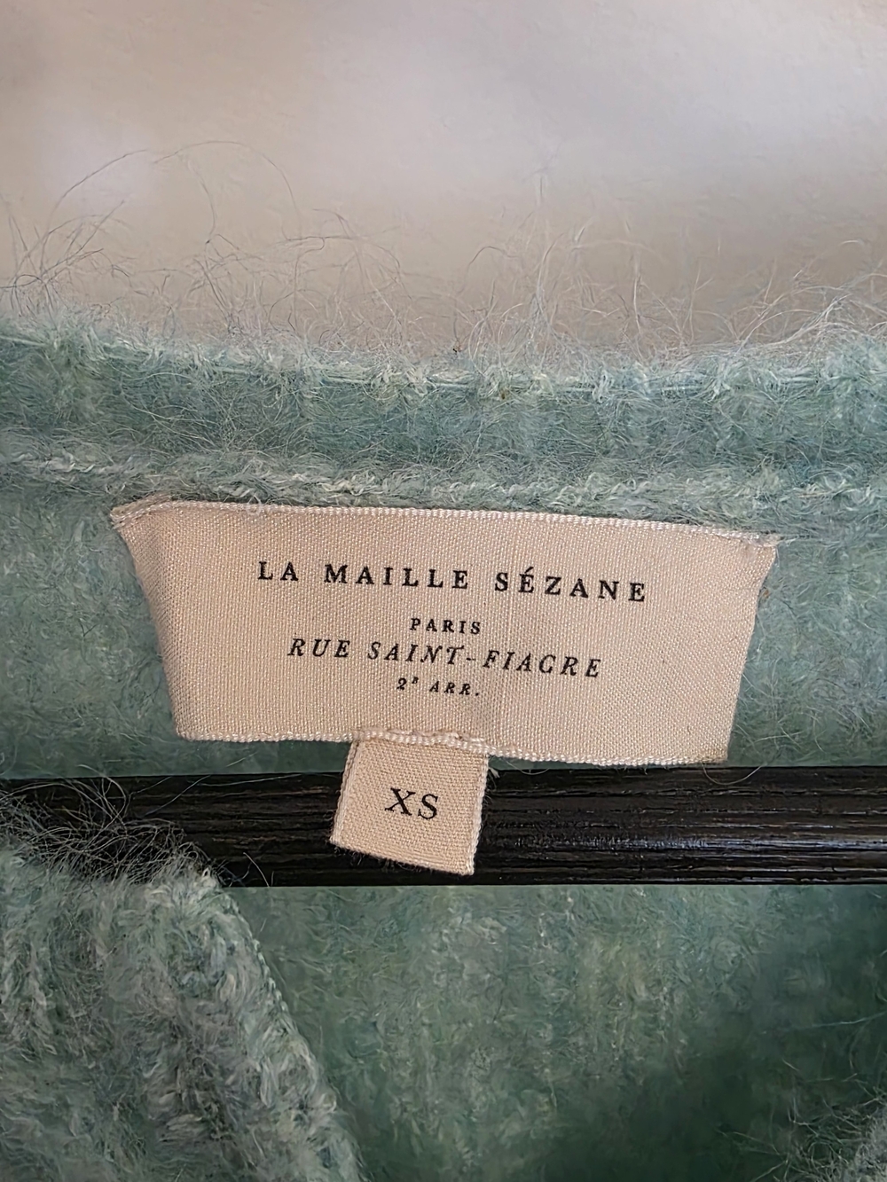 Sezane Amance Cardigan - Sea Green - Picture 2 of 5